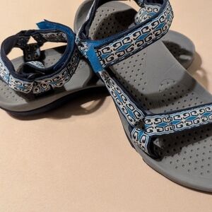 Teva Blue and Gray Geometric Sandals